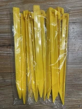 12 Inch Plastic Tent Pegs - 10 Pack - Beach Camping Sports Nets