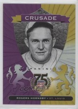 2014 Panini Hall of Fame Crusades Purple 2/50 Rogers Hornsby #14 HOF 0s3