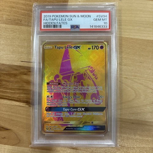 2019 POKEMON TCG S&M HIDDEN FATES TAPU LELE GX SV94/SV94 SHINY VAULT RARE PSA 10