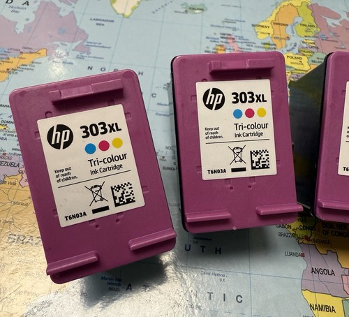 5 X EMPTY HP 303XL Tri-colour Ink - Picture 2 of 3