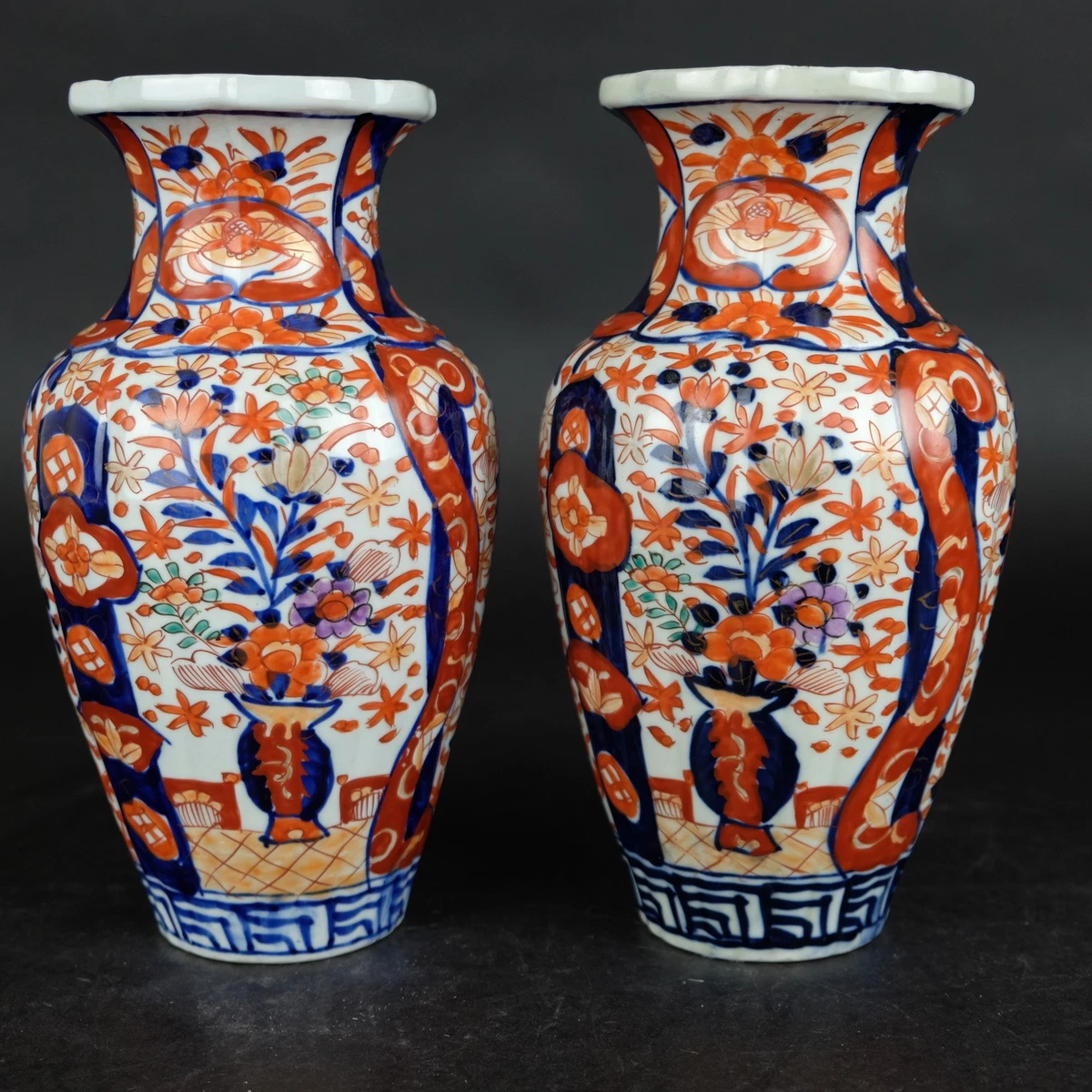 陶瓷橙色日本古董花瓶| eBay