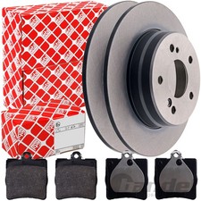 febi BREMSSCHEIBEN+BELÄGE HINTEN passend für MERCEDES C+E-KLASSE W202 W203 W210