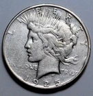 1925-S Peace Dollar Silver US Coin, $1.00, As Pictured, NO RESERVE $