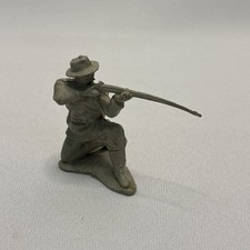 Louis Marx civil war toy soldier gray south confederate vtg figure cowboy hat us