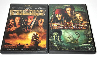 The Pirates of the Caribbean DVD Movie Bundle The Curse and Dead Man's Chest