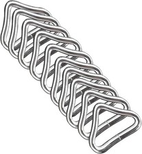 High Strength Trampoline Triangle Buckle, 10pcs Metal V-Rings for Repair