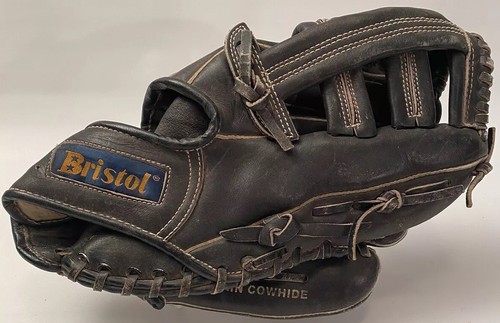 Glove Mitt Rt-Handed BRISTOL B90 Pocket Black BaseBall Cowhide RHT Softball
