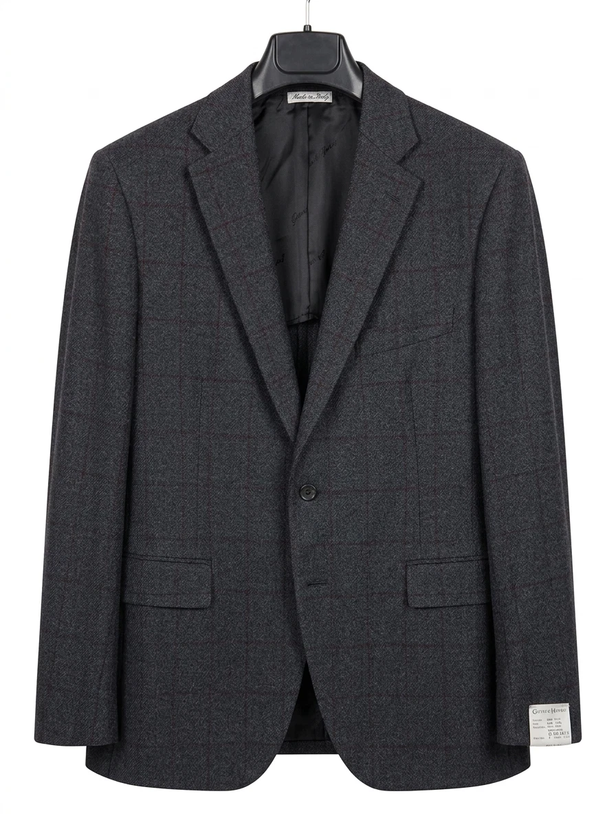 Belvest Windowpane Charcoal Sport Coat Super 110's Wool Regular Fit 46 L (EU 56)
Opens in a new wind