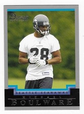 2004 Bowman Rookie Michael Boulware Seattle Seahawks Football Card #188 RC. rookie card picture
