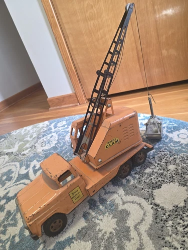 Vintage 1960 Tonka Mobile Clam Truck State-Hi-Way Orange.