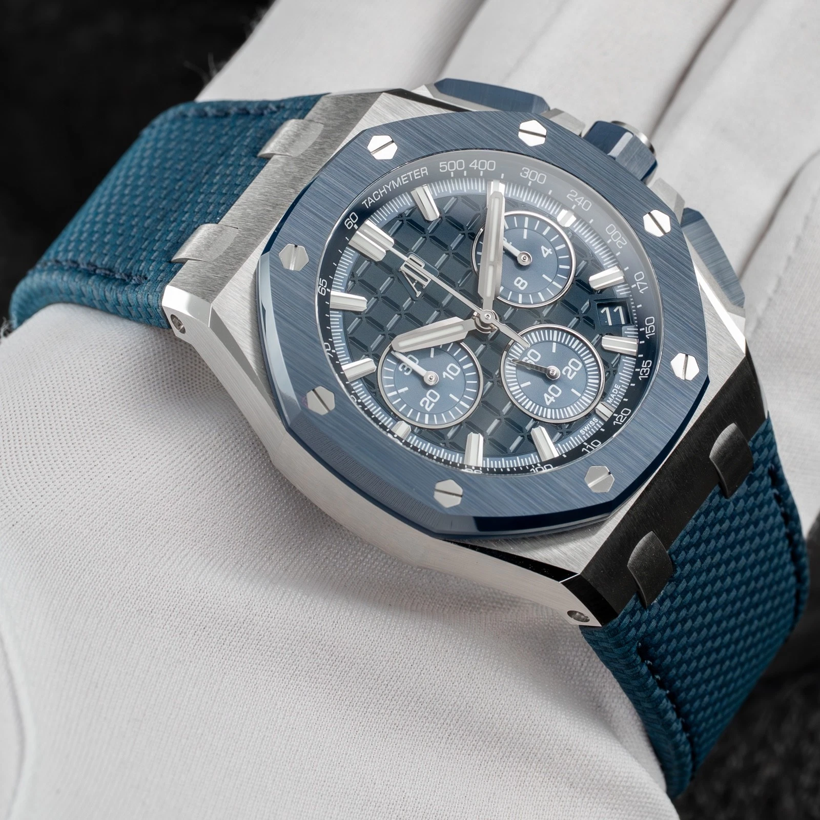 Audemars Piguet — Audemars Piguet Royal Oak Offshore in Bleu Nuit Nuage 50 26420SO.OO.A029VE.01
