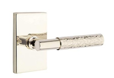 Emtek Select Dummy, Rectangular Rosette, T-Bar Stem, Hammered Handle US14