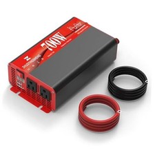Pure Sine Wave Inverter 12V DC to 120V AC 1400W Peak, Power Inverter 700W