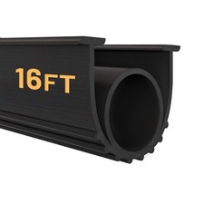 DGSL Garage Door Bottom Seal, 5/16 T-End Rubber 16 FT Black U+O,