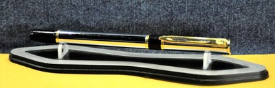 Waterman Executive  Thin Chrome/Black&GT Made in FRANCE c.1981's Tintenroller