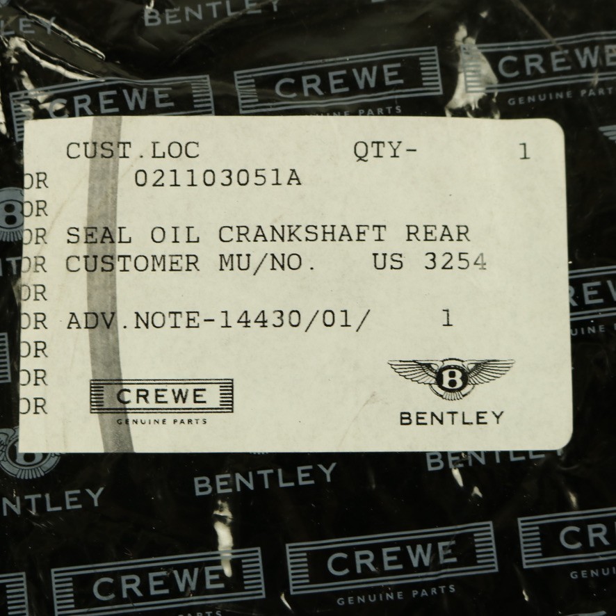 [NOS] Genuine Bentley 021103051A 021103051C Crankshaft Oil Seal