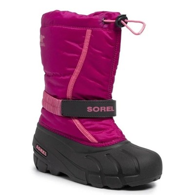Sorel Flurry Waterproof Insulated Winter Snow Boot Deep Blush Youth Girls Size 6