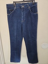 Vintage 80s 90s Lee Riders Made in USA Dark Wash Straight Leg Jeans 38x32...