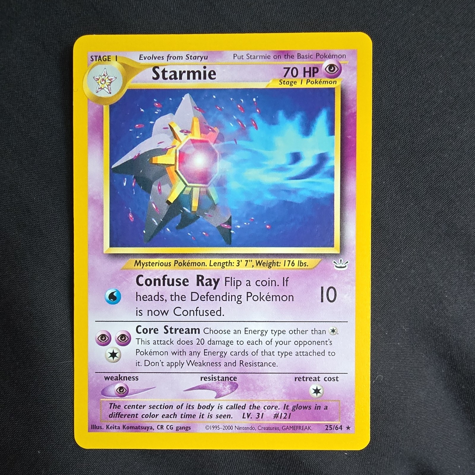 Pokemon TCG Neo Revelation Starmie 25/64 Rare Stage 1 Regular English Near Mint