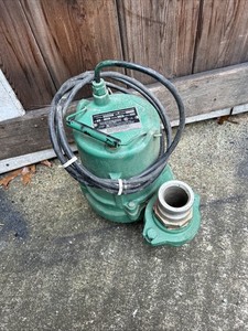 Hydromatic SK50A1 Cast Iron Sewage Pump 0.5HP 115V 12A 60Hz USED