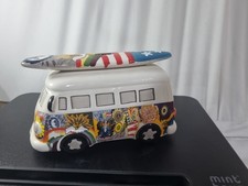 Hippy VW Camper Van Ceramic Money Box 
