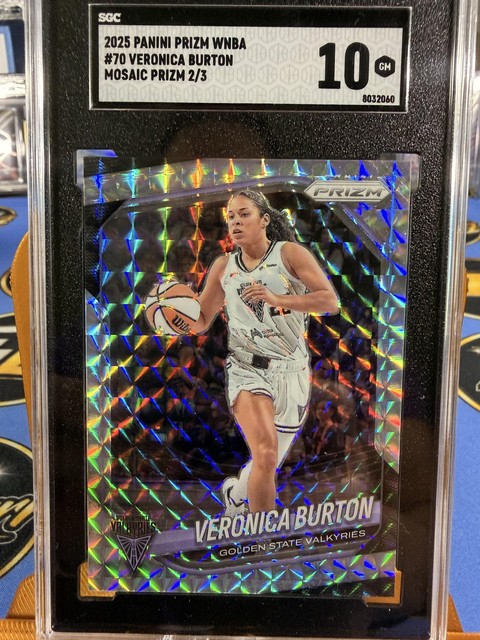 2025 Panini Prizm WNBA #70 Veronica Burton Mosaic Prizm SGC 10 #/3