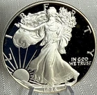 1986-S PROOF BU First Year American .999 Silver Eagle Dollar $1 COIN IN CAPSULE