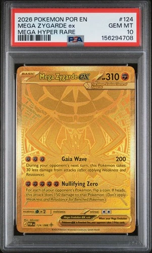 2026 POKEMON POR EN-PERFECT ORDER MEGA HYPER RARE #124 MEGA ZYGARDE EX PSA 10