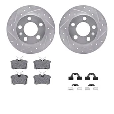 For Volkswagen Jetta 99-15 Brake Kit eLINE Series Drilled & Slotted Rear Brake