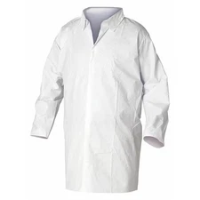 Kleenguard 36264 Disposable Lab Coat, Smmms, Serged, White, 30 Pk