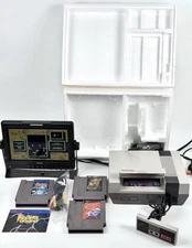Nintendo NES Console Bundle W/ Insert Foam & Games! Tested Cleaned  Works