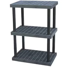 Structural Plastics S3624x3 Freestanding Plastic Shelving, Open Style, 24 In D,