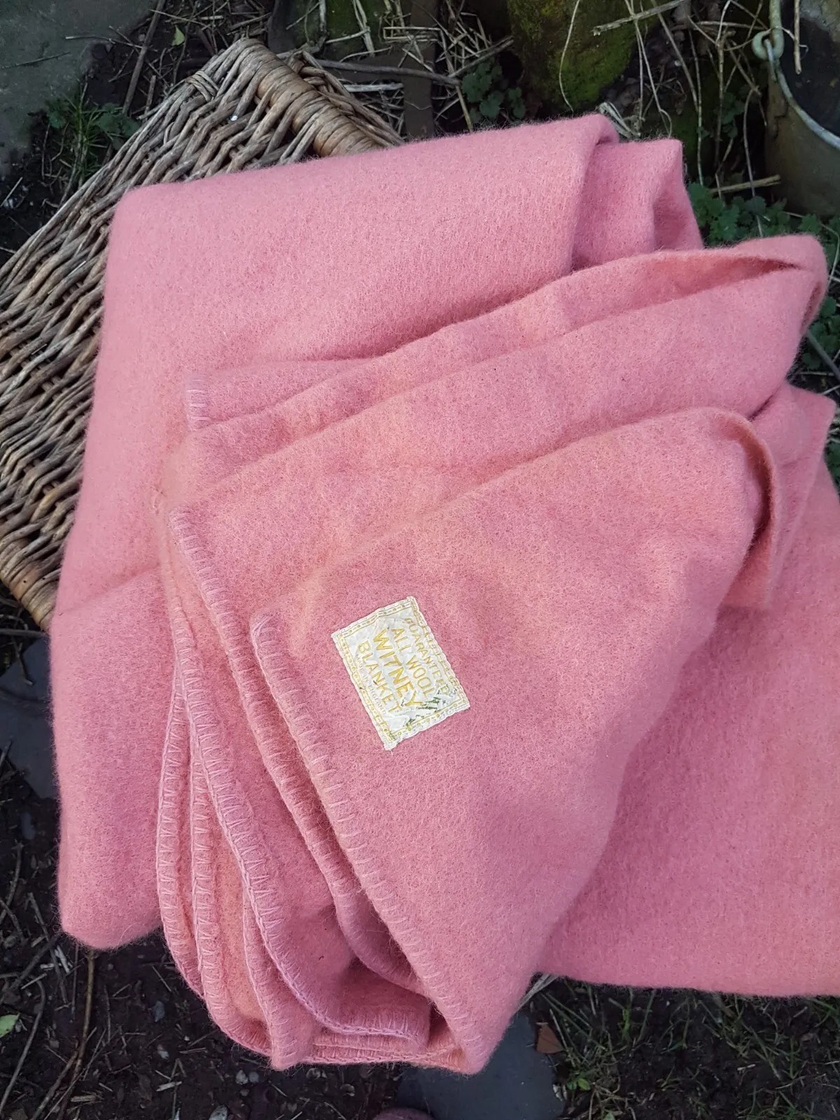 Vintage Witney Pure Wool Blanket In Rose Pink 68 X 84 Inch eBay
