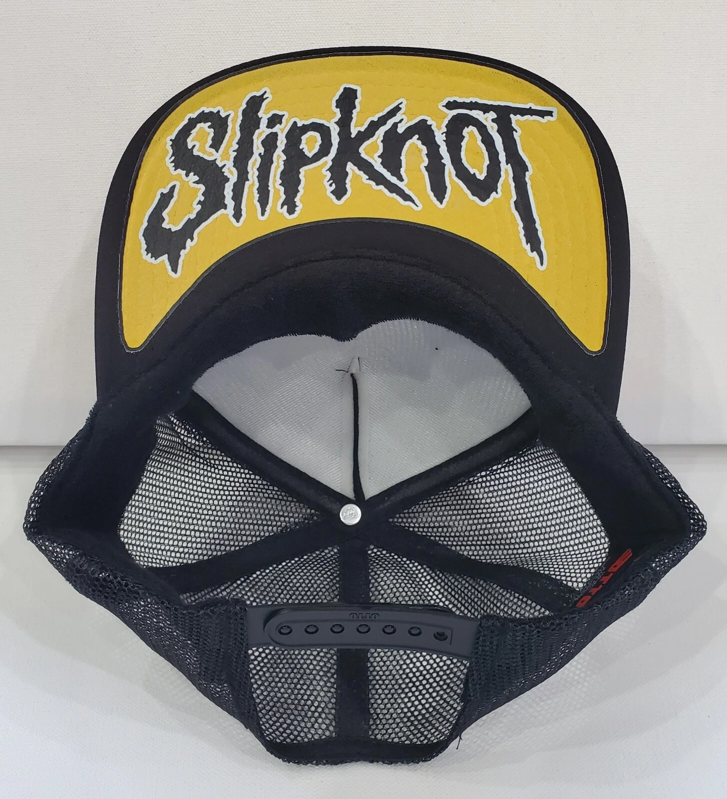 Black Death Gothic Industrial Thrash Metal Orange Brim Trucker Adjust