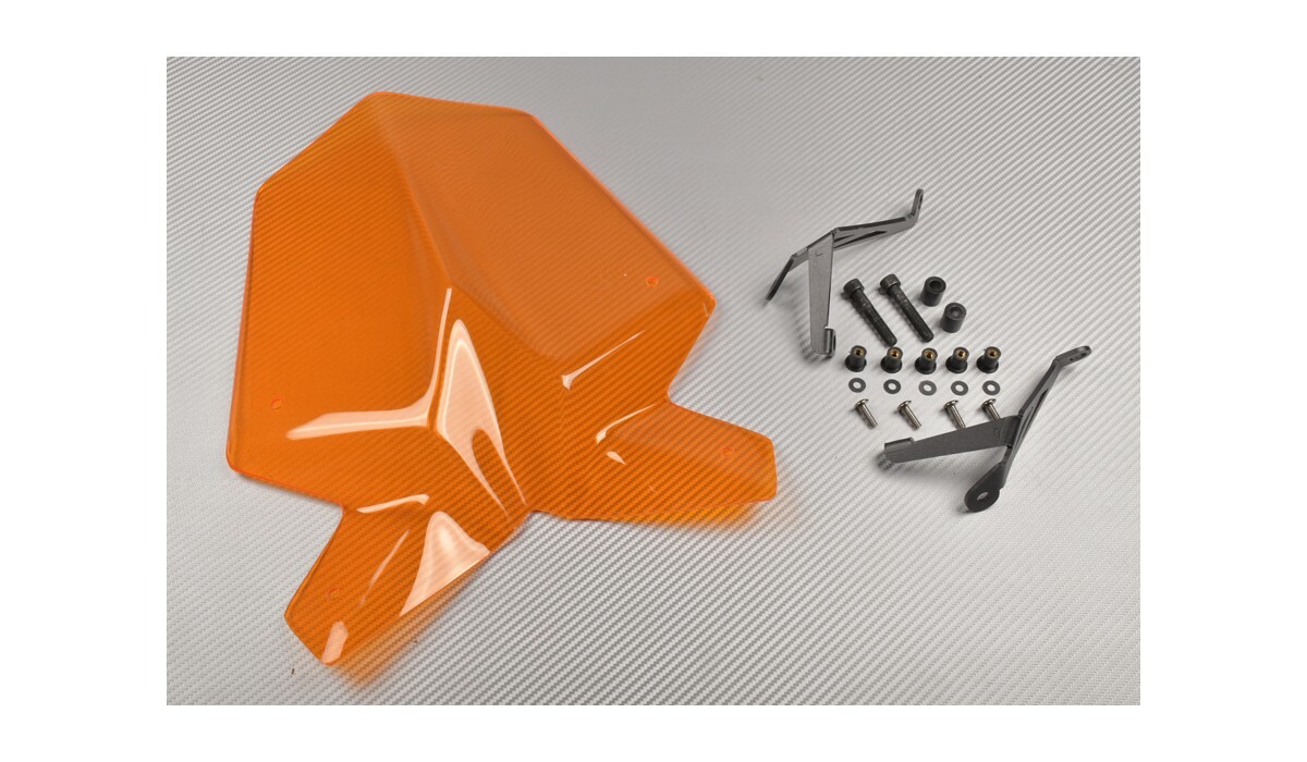 Bulle KTM SuperDuke 1290 R orange contre la fatigue des cervicales