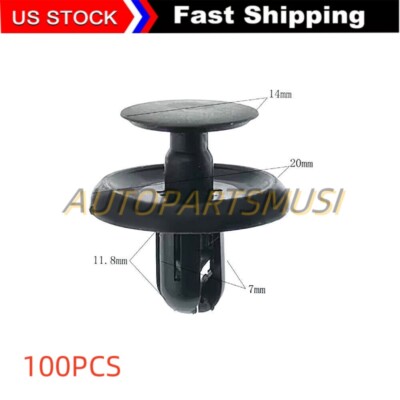 100PCS Plastic Push Clips Hood Engine Under Cover For LEXUS ES300 Toyota RAV4