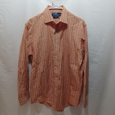 Polo Ralph lauren shirt long sleeve button up stripe custom fit 16 32/33