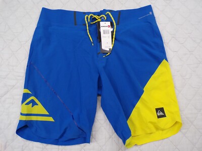 New Quicksilver AG47 Wave Bonded blue men summer swimming trunks shorts SZ 32x20