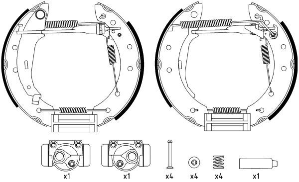 Hella 8DB 355 022-681 Bremsbackensatz FüR Renault-image