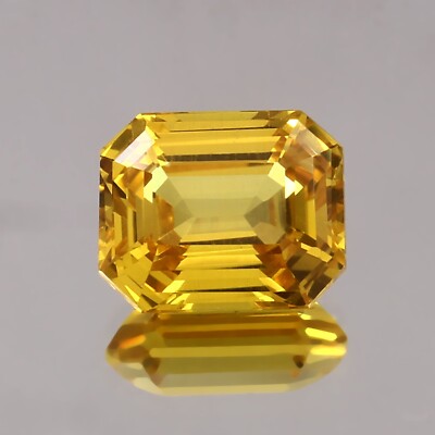 AAA Natural Flawless Ceylon Yellow Sapphire Loose Radiant Gemstone Cut 11x9 MM