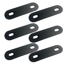 6 Pack Straight Brackets for Wood Straight Brace with Slot 180 Degree Flat Co...