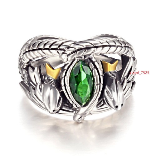 Anello del Signore degli Anelli Aragorn Anello di Barahir Cosplay Sterlina Oggetto di scena di Halloween - Foto 3 di 6