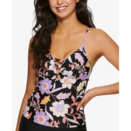 Hula Honey Hula Honey Juniors Luna Floral Strappy Tankini Top - 第 2/25 張圖片