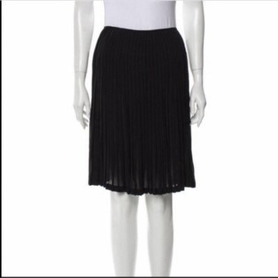 MOSCHINO Cheap and Chic Black Pleated Accordion Chiffon Skirt