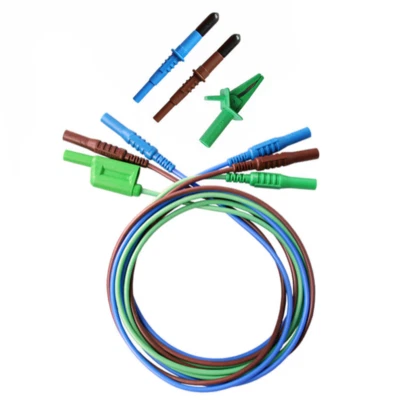 LEADERMAN LDM-003 Test Lead Set BRN/GRN/BLU for ALL Kewtech Multifunction Testers