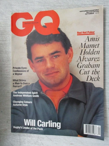 GQ MAGAZINE BRITISH EDITION SEPTEMBER 1990 WILL CARLING IAN COCHRANE VINTAGE
