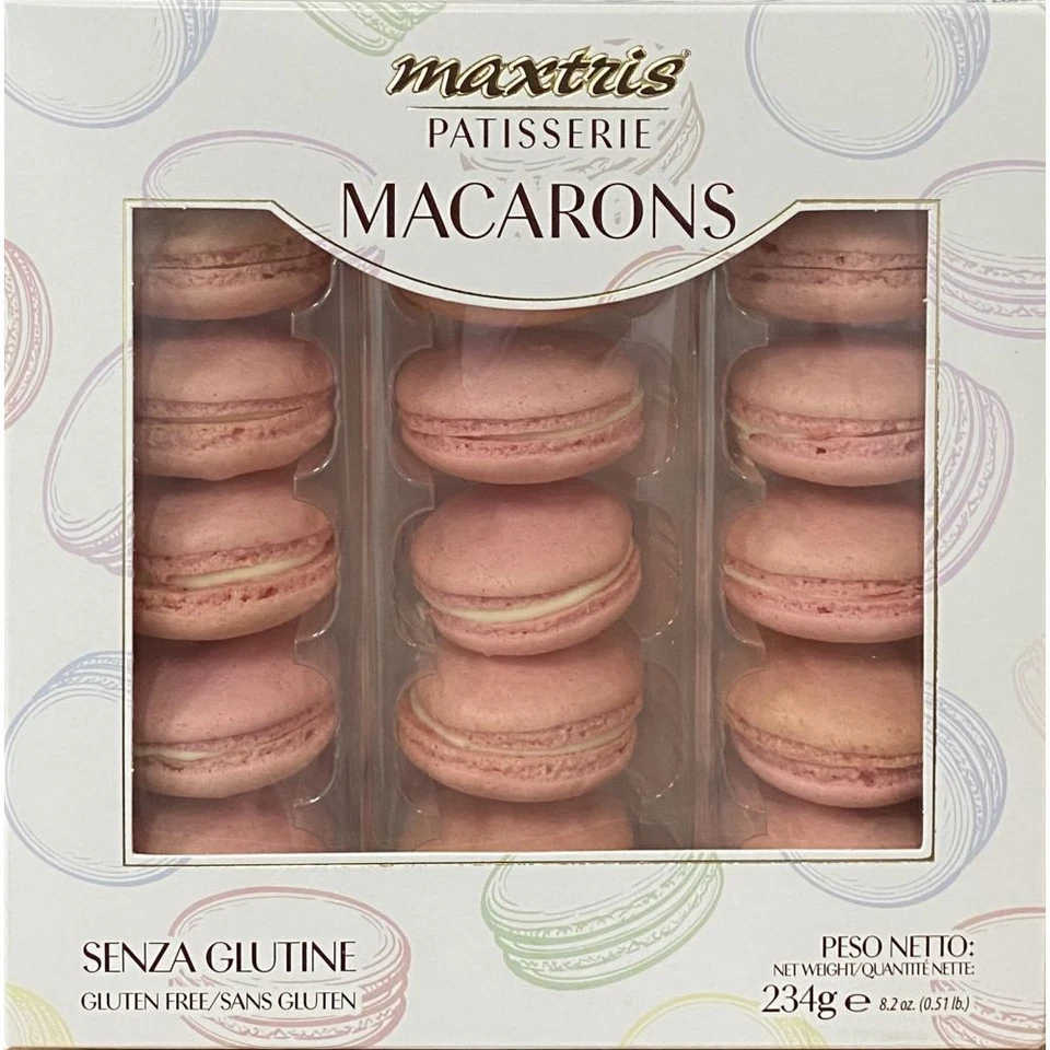 CONFETTI MAXTRIS MAXTRIS Confezione da 15 MACARONS gusto YOGURT Colore ROSA 234 g 18MR