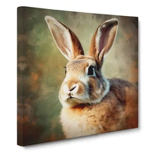 Rabbit Digital Art No.6 Canvas Wall Art Print Framed Picture Decor Dining Room
