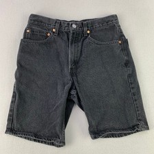 Vintage Levi's 505 Denim Shorts Mens 32 Black 90s Made in USA Denim Retro Skater
