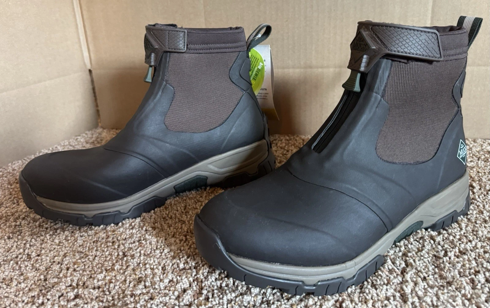 ORIGINAL MUCK BOOTS APEX MID ZIP ANKLE BOOT - Dark Brown Men's Size 8 NWT NO BOX
